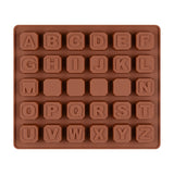 Silicon Alphabet letter cupcake molds