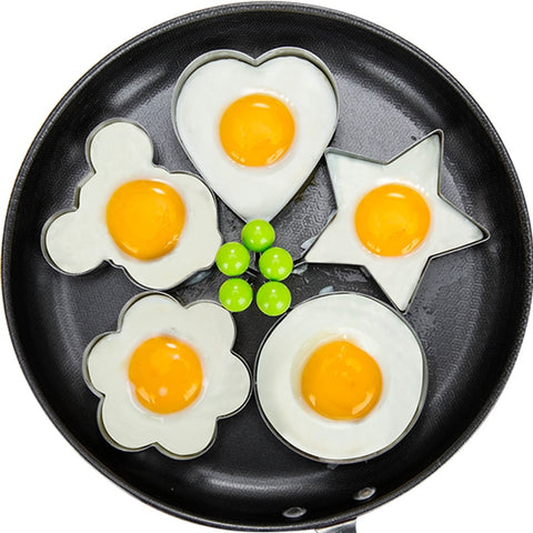 Fun Stainless Steel Egg and Pancake Molds for Kids