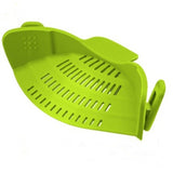 Practical clip-on silicon funnel strainer