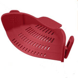 Practical clip-on silicon funnel strainer