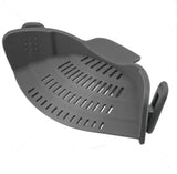 Practical clip-on silicon funnel strainer